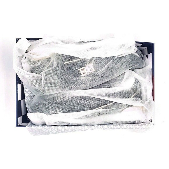 Bally Glenia Lace-Up Sneakers Shoes Calf Embossed Black BNWB Size 9.5 - Picture 8 of 16